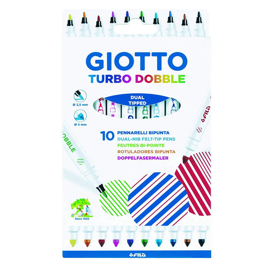 Giotto Turbo Dobble 10'lu Çift Uçlu Keçeli Kalem