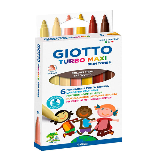 Giotto Turbo Maxi Skin Tones 6'lı Boya Kalemi 527000
