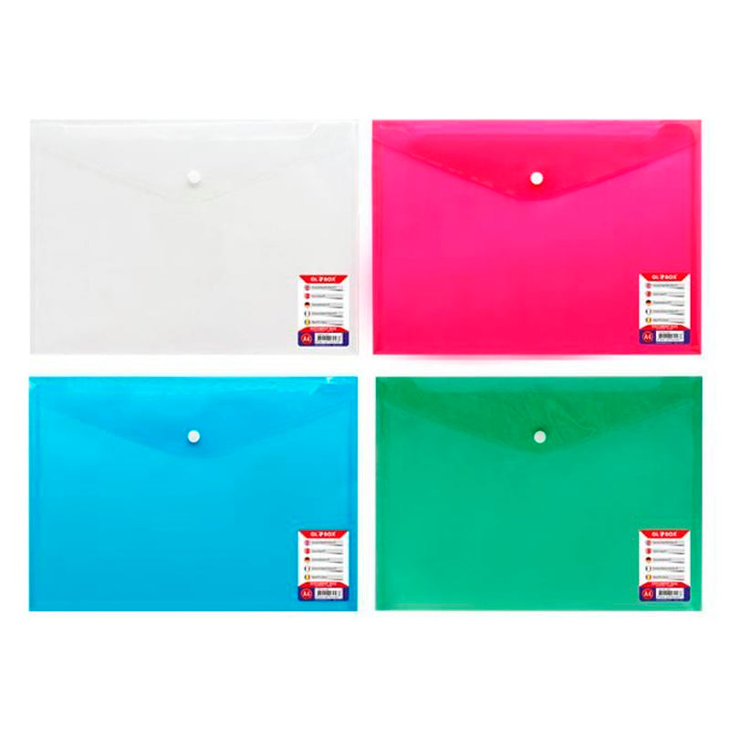 Globox Karışık Renk Çıtçıtlı Dosya 6458
