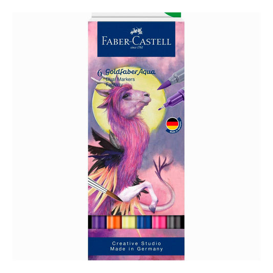 Gold Faber Aqua Çift Uçlu X6 Fantsy Markör - Sanatsal Çizim ve Boyama Kalemi