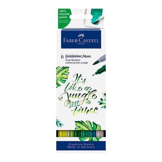 Gold Faber Aqua Çift Uçlu X6 Jng Markör - Sanatsal Çizim ve Boyama Kalemi
