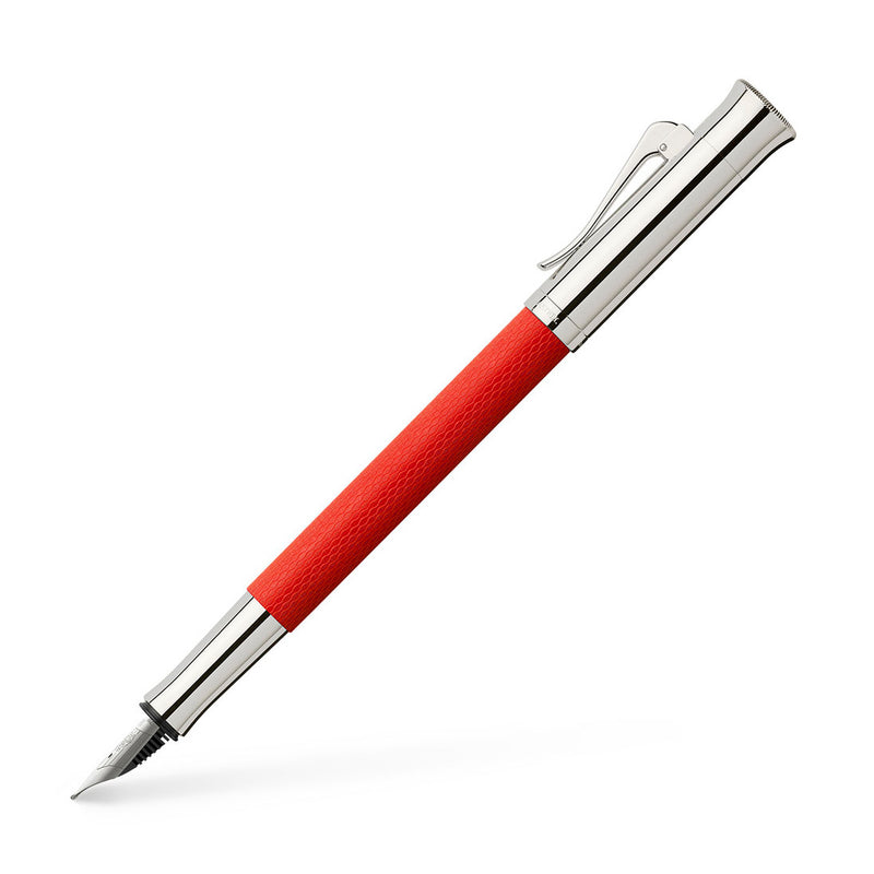 Graf Von Faber Castell Castell Guilloche M Hint Kırmızı Dolma Kalem - Hediyelik İmza ve Yumuşak Yazım Kalemi
