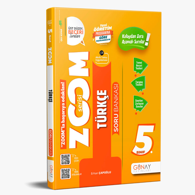 Günay Yayınları 5. Sınıf Zoom Serisi Türkçe Soru Bankası