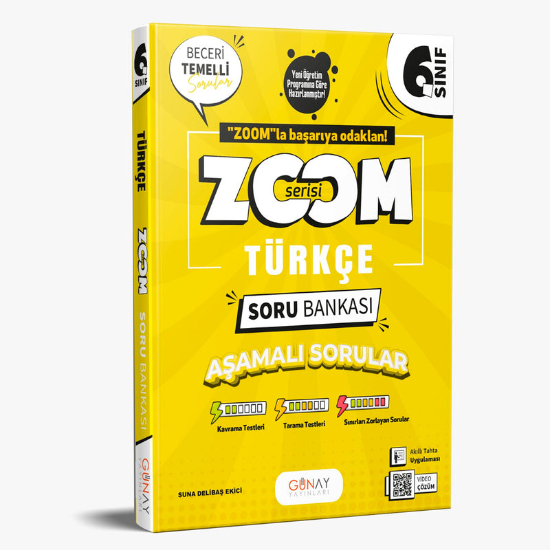 Günay Yayınları 6. Sınıf Zoom Türkçe Soru Bankası