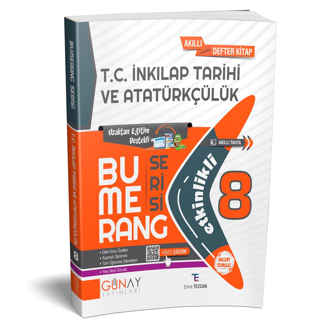 Günay Yayınları 8 Bumerang T.C. İnkılap Tarihi ve Atatürkçülük Etkinlikli Kitap 2022- 2023