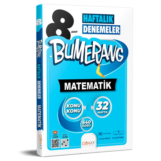 Günay Yayınları 8.Sınıf Matematik Bumerang Haftalık Deneme