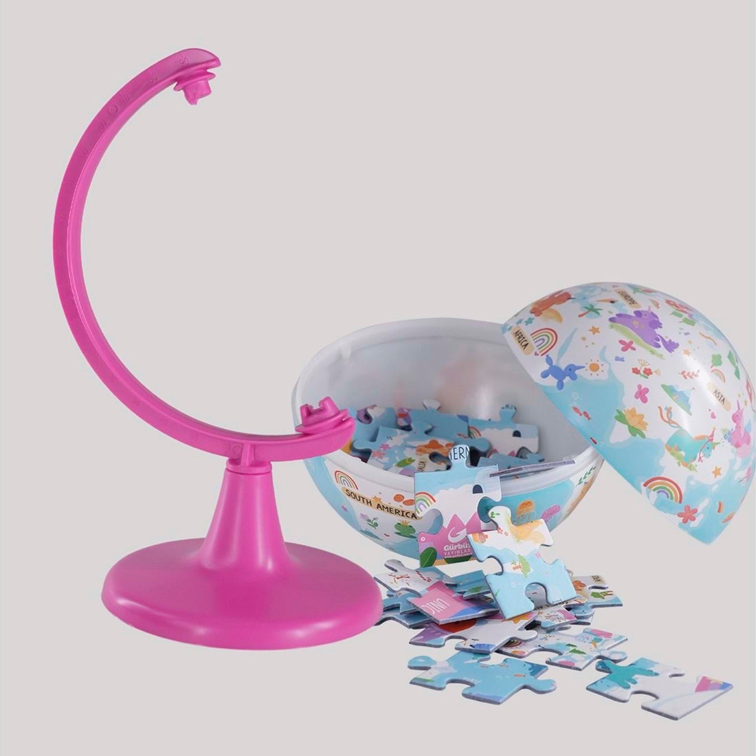 Gürbüz Unicorn Adventure 15 Cm 54 Parça 3 Boyutlu Puzzle Küre