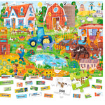 Headu 100 İngilizce Kelimeli Çiftlik Çocuk Yapbozu