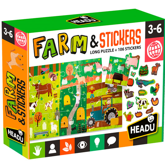 Headu Çocuk Çiftlik Yapboz ve Etiket