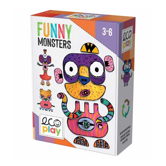 Headu Ecoplay Funny Monsters Çocuk Yapbozu