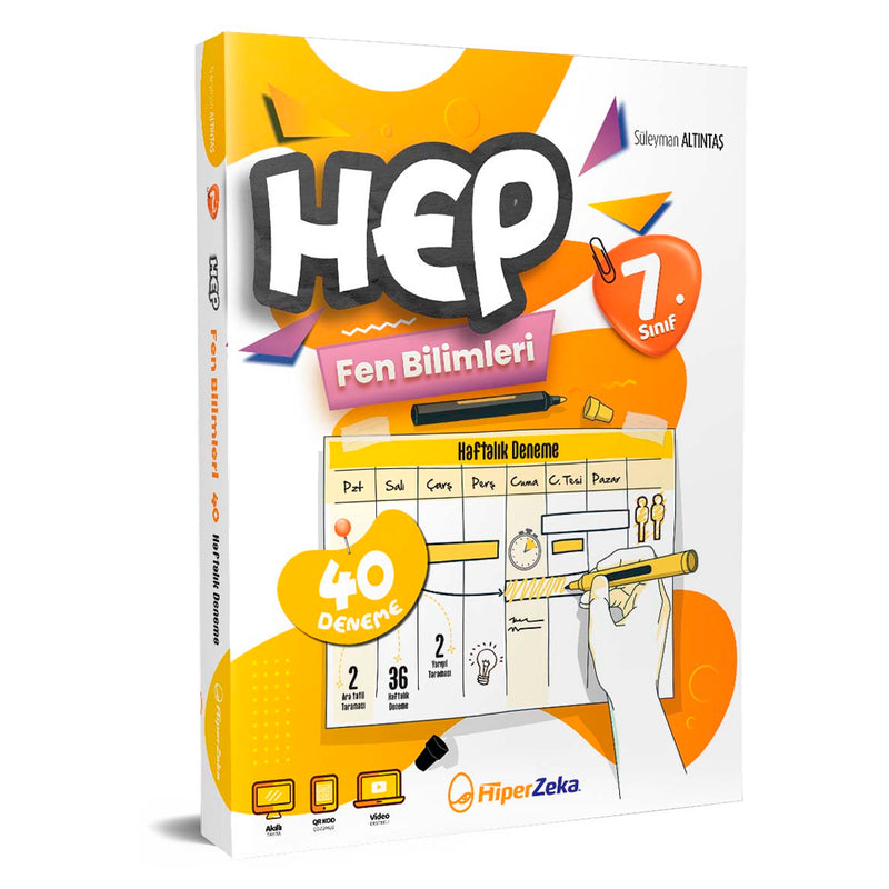 Hiper Zeka Yayınları 7. Sınıf Haftalık HEP Fen Bilimleri 40 Deneme