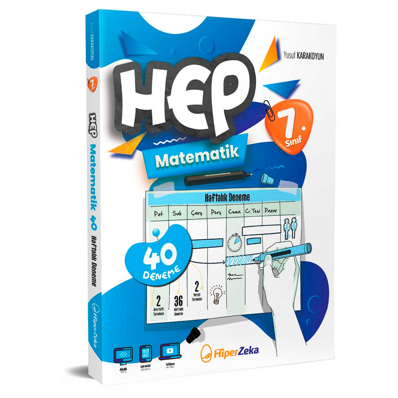 Hiper Zeka Yayınları 7. Sınıf HEP Matematik 40'Lı Deneme