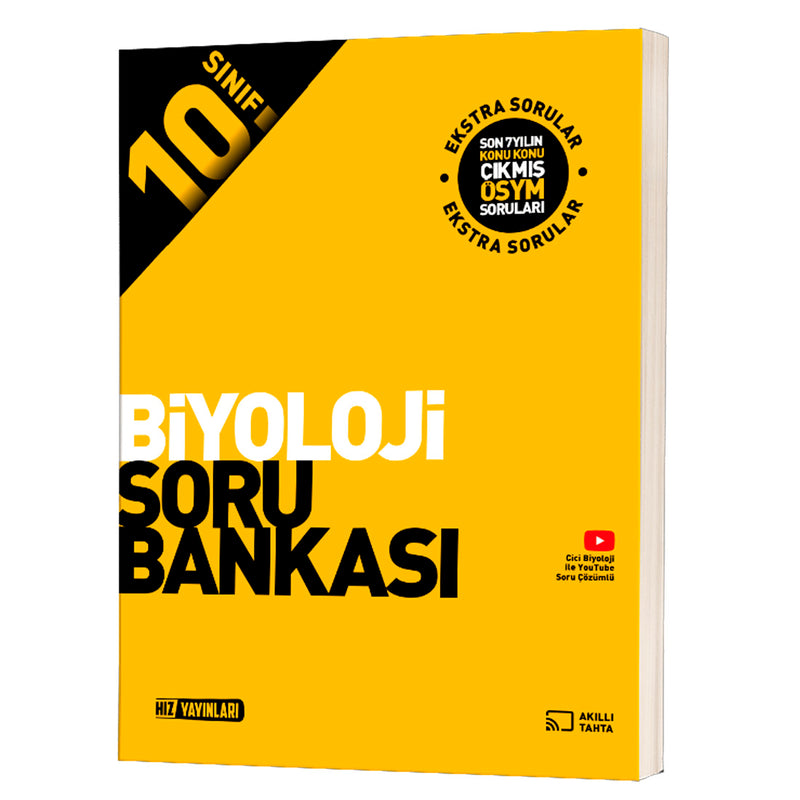 Hız Yayınları 10. Sınıf Biyoloji Soru Bankası