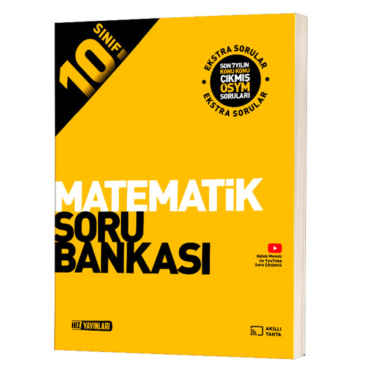 Hız Yayınları 10. Sınıf Lise 2 Matematik Soru Bankası Test Kitabı