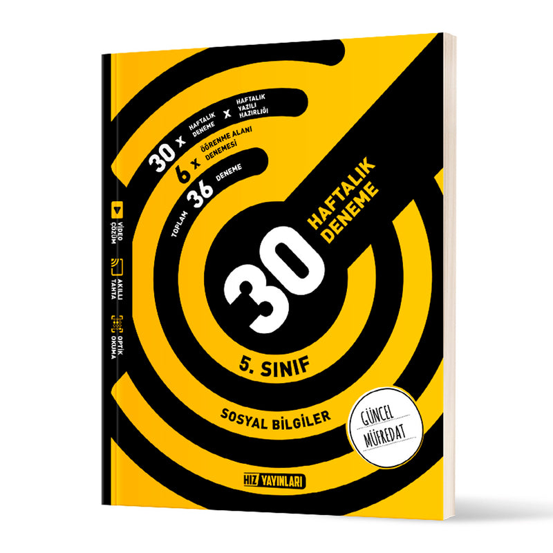 Hız Yayınları 5. Sınıf Sosyal Bilgiler 30 Haftalık Deneme