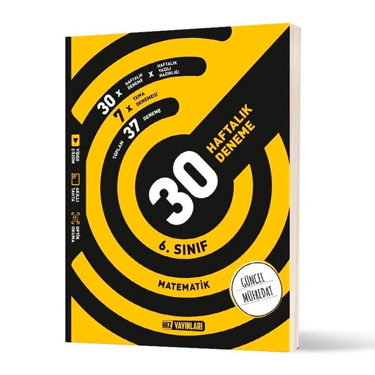 Hız Yayınları 6. Sınıf Matematik 30 Haftalık Deneme