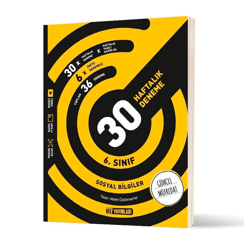 Hız Yayınları 6. Sınıf Sosyal Bilgiler 30 Haftalık Deneme