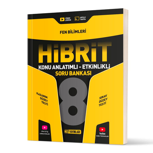 Hız Yayınları 8. Sınıf Hibrit Fen Soru Bankası