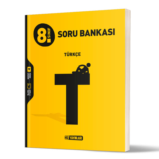 Hız Yayınları Ortaokul 8. Sınıf Türkçe Soru Bankası Test Kitabı