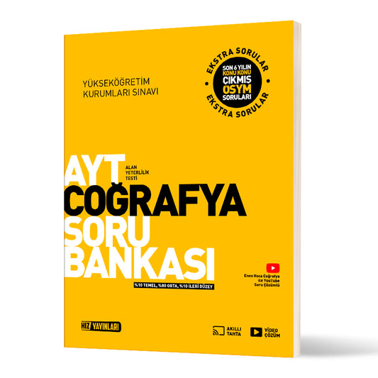 Hız Yayınları AYT Coğrafya Soru Bankası