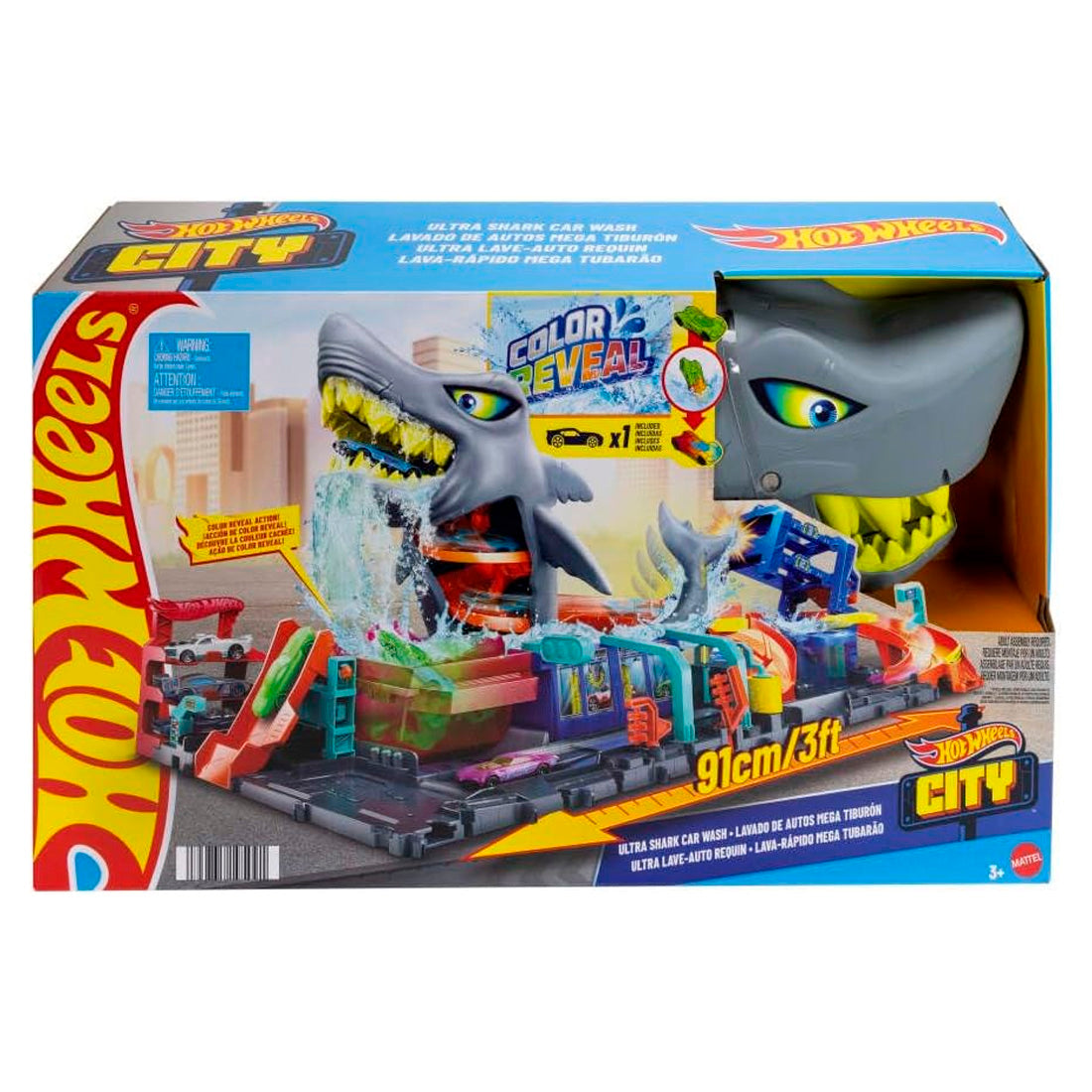 Hot Wheels Şehri Muhteşem Köpek Balığı Araba Yıkama Oyun Seti HTN82