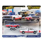 Hot Wheels Team Transport 63 Nova 88 Chevy Silverado 3500