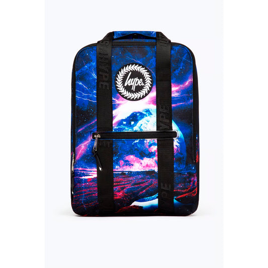 Hype Blue & Purple Galaxy Space Boxy Backpack (TWLG-828_1SZ)