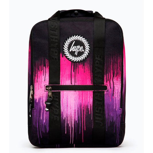 Hype Purple & Pink Drıp Boxy Backpack (TWLG-825_1SZ)