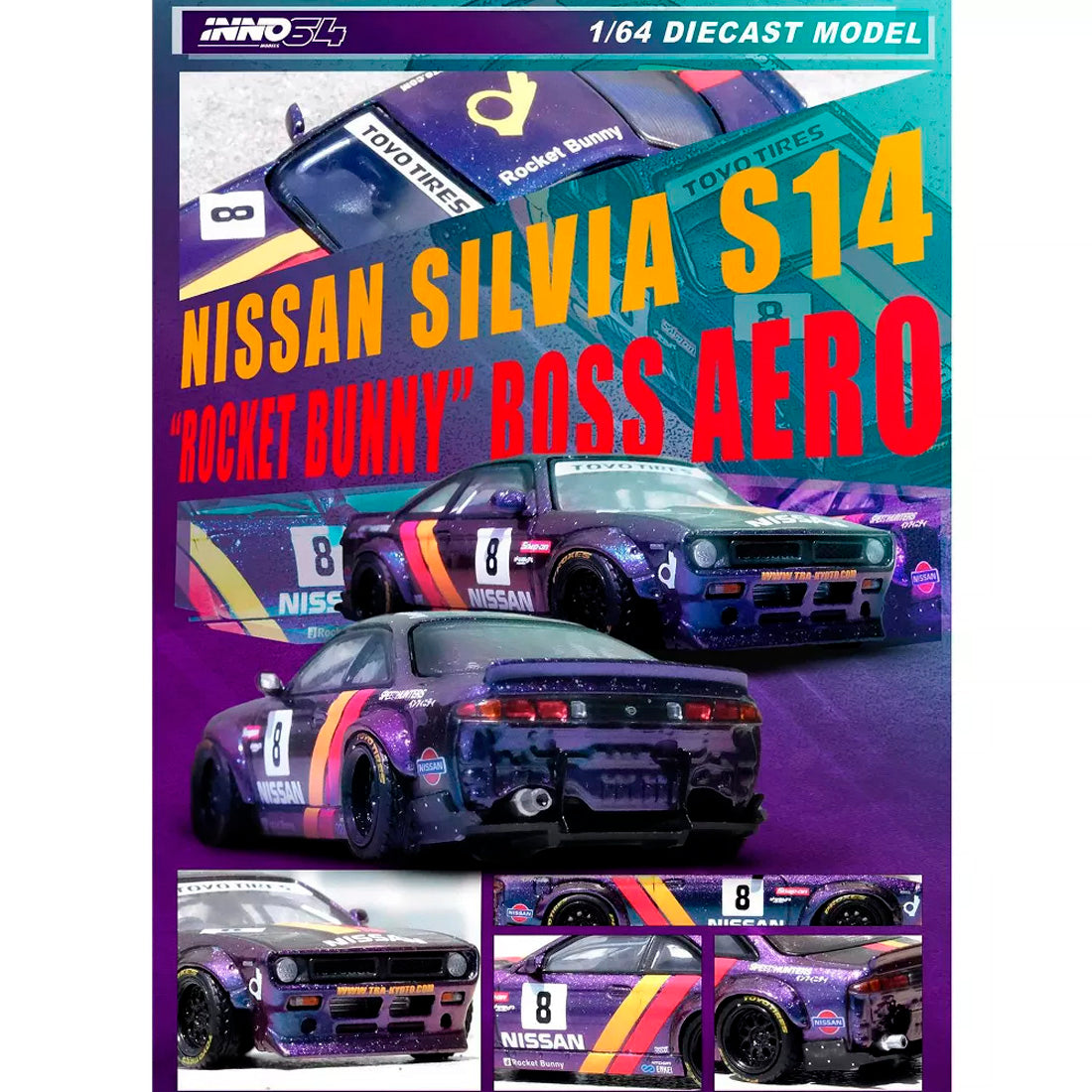 Inno Nissan Silvia (S14) Boss Rocket Bunnyin64-S14B-Prp