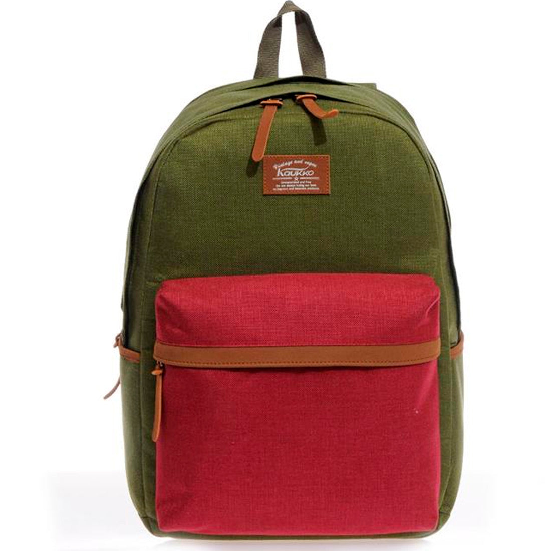 Kaukko Keten Haki Bordo Unisex Okul Sırt Çantası