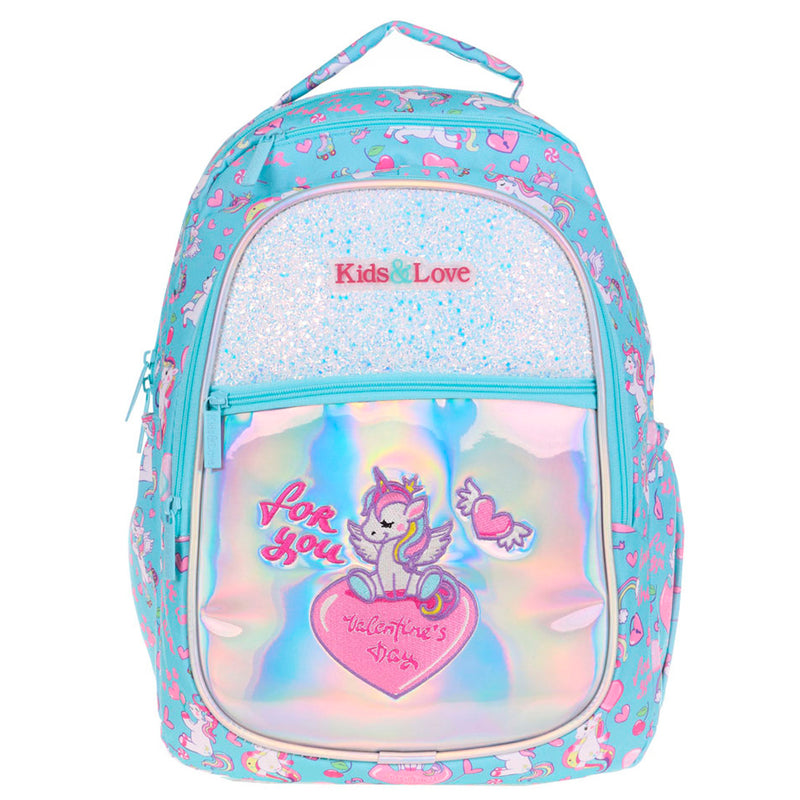 Kaukko Kids&Love Kız Çocuk Aynalı Taşlı Unicorn Sırt Çantası