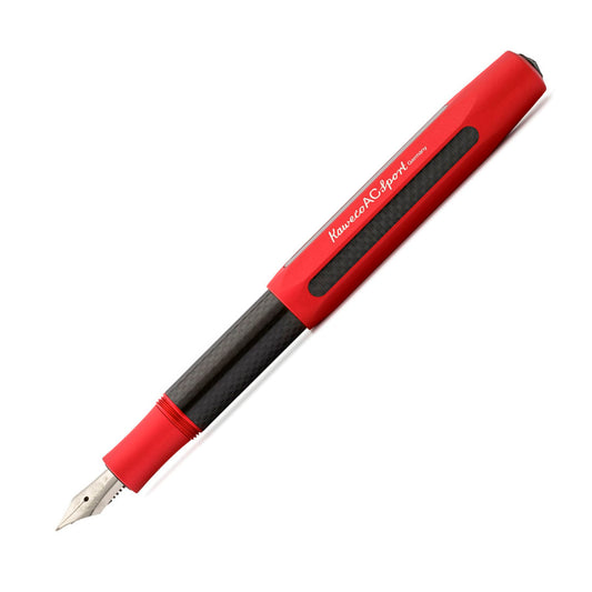Kaweco Ac Sport Siyah - Kırmızı M Uç Dolma Kalem - İmza, Ofis ve Hediyelik İçin Yumuşak Yazım