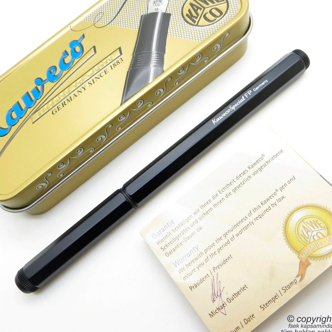 Kaweco Klasik Special Alüminyum Siyah Medium Uç Dolma Kalem - Hediyelik, İmza ve Ofis Kalemi