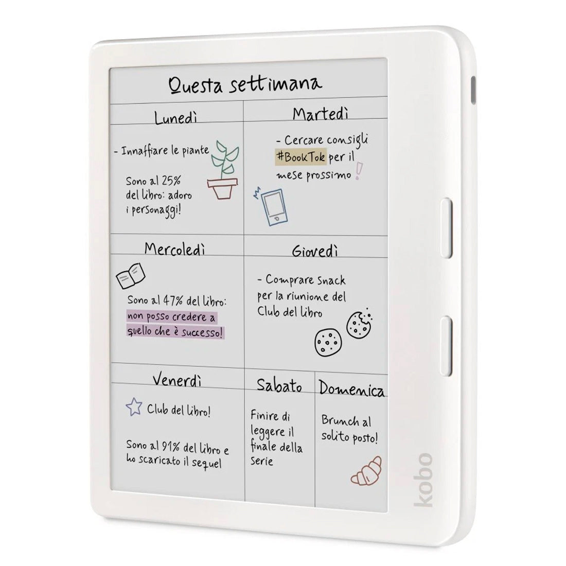 Kobo Libra Colour E-Rdr, Beyaz