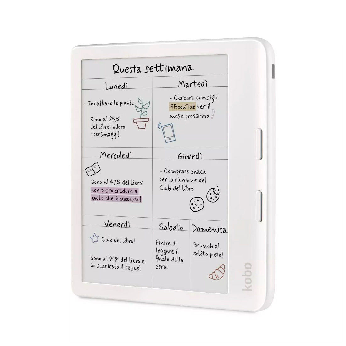 Kobo Libra Colour E-Rdr, Beyaz