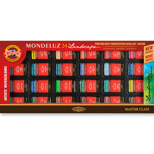 Koh I Noor Mondeluz Landscape 24'lü Tablet Sulu Boya Seti - Sanatsal Resim ve Hobi İçin