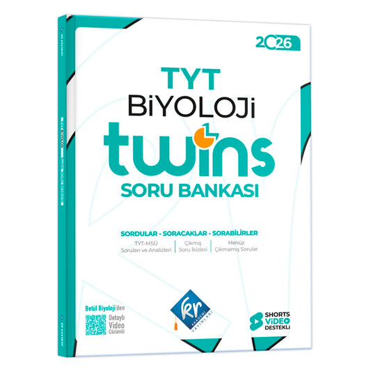 KR Akademi Yayınları TYT Twins Biyoloji Soru Bankası