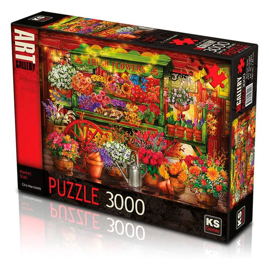 Ks Games 3000 Parça Market Stall Büyükler İçin Puzzle