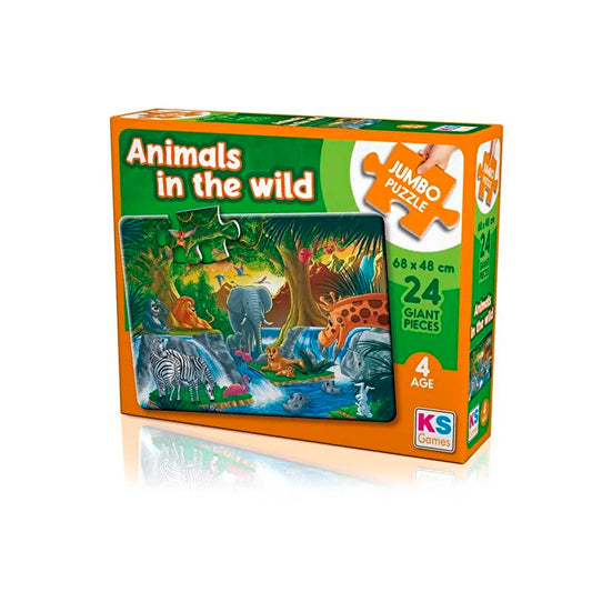 Ks Games Animal In The Wild 24 Parça Jumbo Çocuk Puzzle