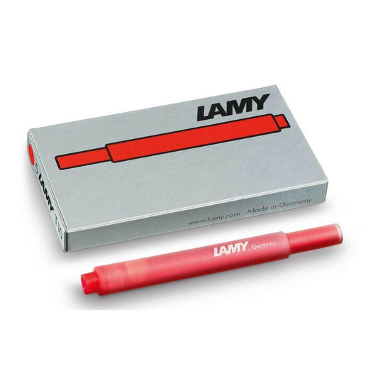 Lamy 5'li Kırmızı Dolma Kalem Kartuşu - Yedek Mürekkep Dolum Seti