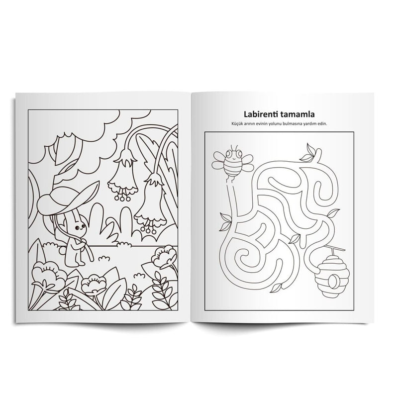 Lino Boya & Sil Aktivite Boyama Hayvanlar A4 (Silinebilir) Bs-1006