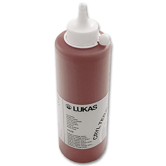 Lukas Cryl Terzia Burnt Sienna 500 ml Akrilik Boya - Sanatçı ve Hobi Kullanımı İçin Yüksek Pigmentli Tuval Boyası
