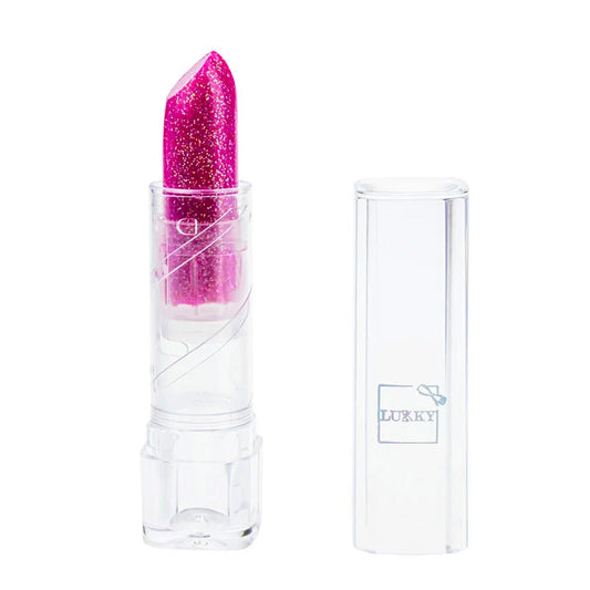 Lukky Çilek Aromalı Simli Lipstick Kirmizi