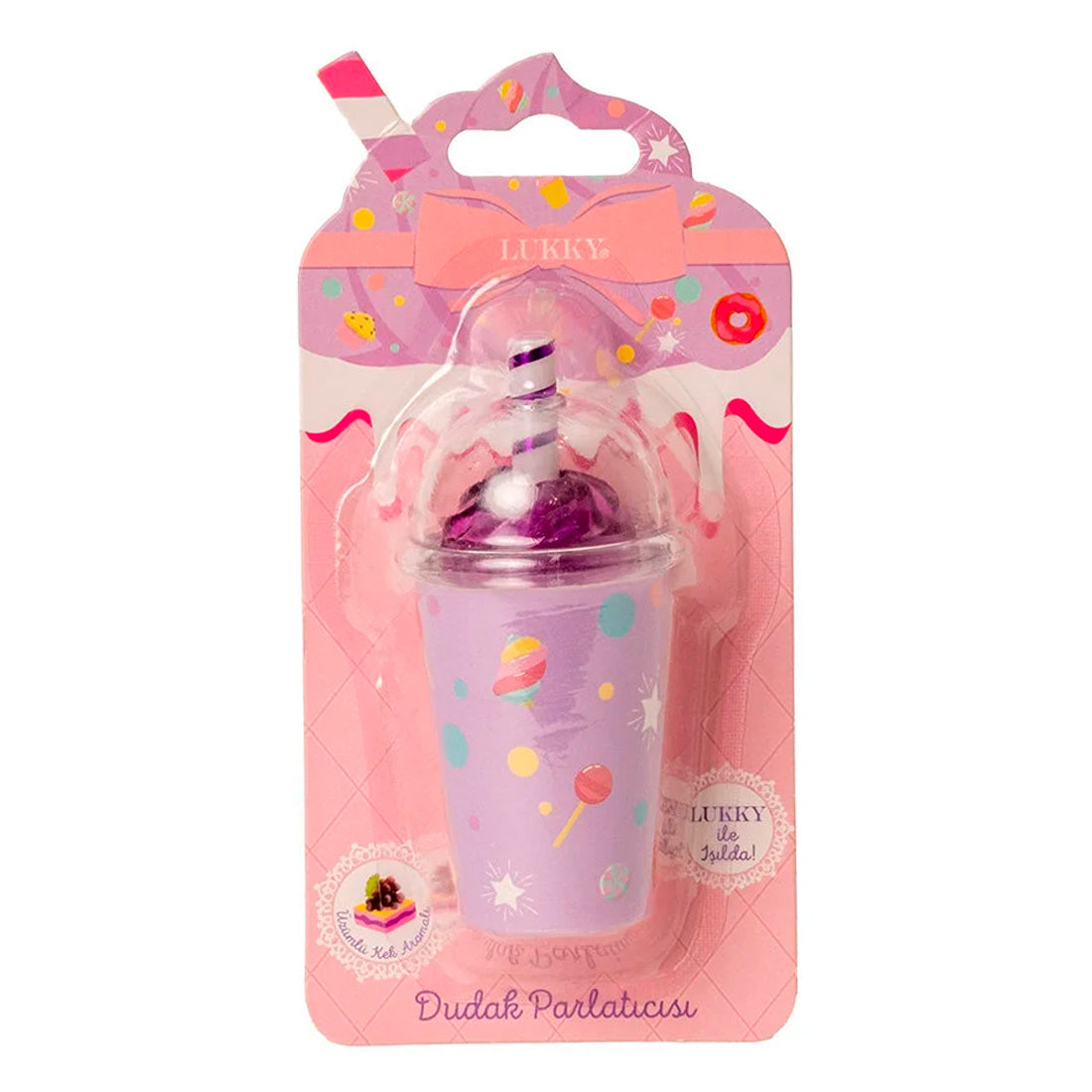 Lukky Cupcake Şekilli Kek Aromalı Mor Dudak Kremi