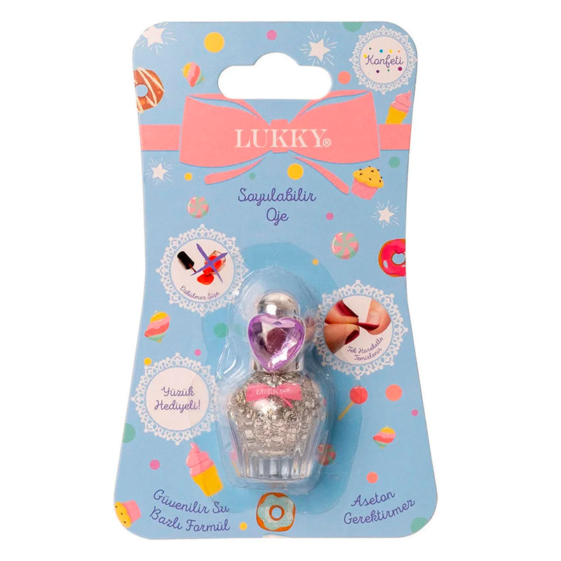 Lukky Simli Gümüş Confetti Oje 4,5 Ml