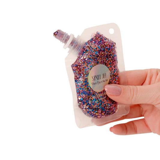 Lukky Vücut Için Parıltılı Çok Renkli Jel