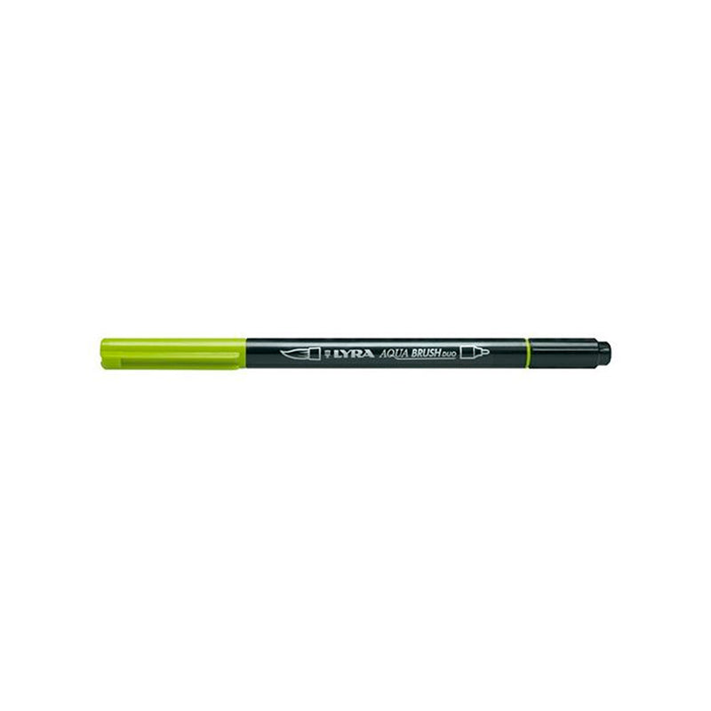 Lyra Aqua Brush Duo Marker - Elma Yeşili - Fırça Uçlu Çift Taraflı Sanat ve Çizim Kalemi