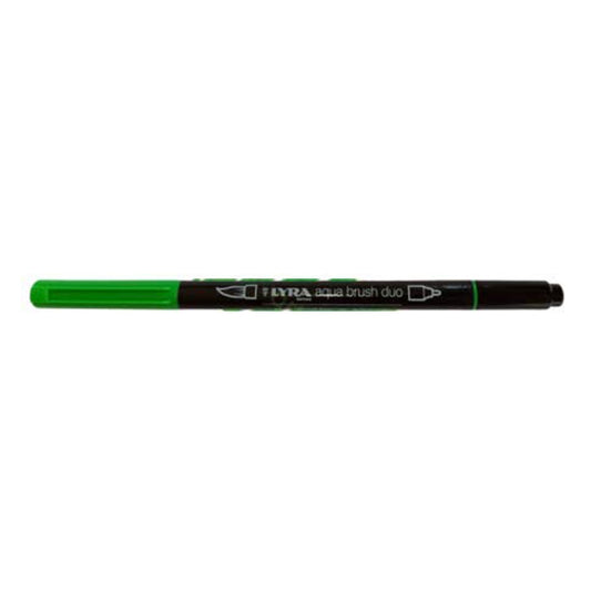 Lyra Aqua Brush Duo Marker Parlak Yeşil - Fırça Uçlu Çift Uçlu Sanatsal Çizim ve Boyama Kalemi