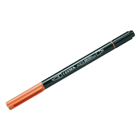 Lyra Aqua Brush Duo Marker - Yanık Toprak Sarısı - Suluboya Etkili Çift Uçlu Sanat ve Çizim Markeri