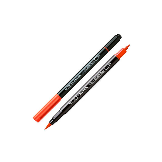 Lyra Aqua Brush Duo Koyu Turuncu Marker Kalem - Sanatsal Çizim ve Boyama Kalemi